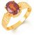 Kundali Garnet Gomed Red Coloured Original Stone with Premium Quality 18kt Gold Gemstone Ring and Certificate