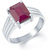Kundali Ruby Manik Pink Coloured Original Stone with Premium Quality Sterling Silver Gemstone Ring and Certificate
