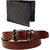 Fedrigo Classic Smooth Brown Belt With Wallet FMB-240