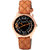 Zion MenS Exclusive Black Half Gold Plated Watch