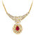 Sukkhi Attractive Gold Plated AD Necklace Set with Set of 5 Changeable Stone