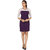 Klick2Style Purple And White Plain Bodycon Dresses For Women