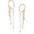The Jewelbox Gothic Spike 18K Antique Gold Plated Tassel Ear Cuff Pair For Women