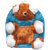 Tickles Brown Dog Shoulder net Bag Stuffed Soft Plush Toy Love Girl 33 cm