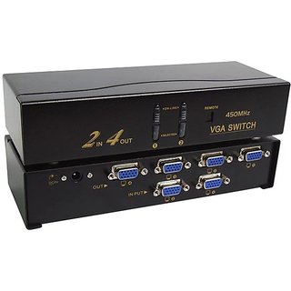 450MHZ VGA Matrix Switch 2 INPUT 4 OUTPUT with Remote control In India ...