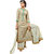Parisha Beige Polycotton Embroidered Salwar Suit Dress Material (Unstitched)