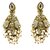 Zaveri Pearls Gold Plated Gold & White Alloy Necklace Set For Women