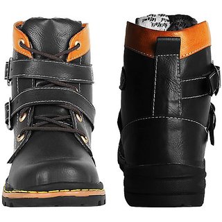 Buy Shooz Men's Black Lace-up Boots Online @ ₹1499 from ShopClues