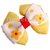 Baby Toddler Girl Hair Bow w/ Single Prong Clip - Beige And Yellow
