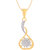 Jewelscart.In Fashion CZ Magnificent Silver Plated Pendant Jewellery With Chain For Woman