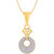 Jewelscart.In Fashion CZ Dashing Gold Plated AD Pendant Jewellery With Chain For Woman