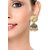 The Jewelbox Antique Meenakari Gold Plated Black Jhumki Earring For Women