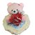 Tickles Pink Valentine Teddy With Heart Stuffed Soft Plush Toy 15 Cm