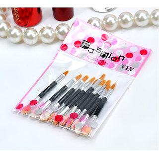Lot Of 10Pcs Double-ended Disposable Eye Shadow Applicators Lip Brush Beauty Tools