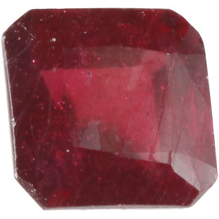 Saffire Dark Red 595 Grams Natural Ruby Gemstone In Emerald Step Cut