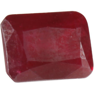 Saffire Dark Red 4 Grams Natural Ruby Gemstone In Emerald Step Cut