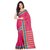 Triveni Pink Cotton Printed Saree With Blouse