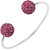 Beautiful Pink  Silver Ball Shape Bracelet