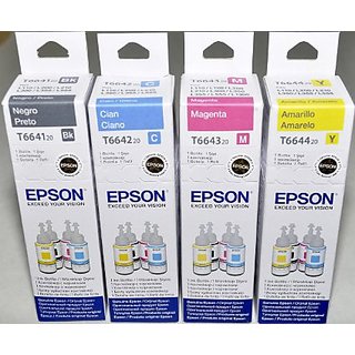 Buy EPSON ORIGNEL GUNUINE INK L210/110/L550 4 COLOUR SET M/C/Y/BK OFFER ...