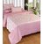Akash Ganga Pink 100 Pure Cotton Double Bedsheet with 2 Pillow Covers (KM620)