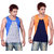 White Moon 333 Gym Vest - Pack of 2 (Blue_Grey)