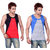 White Moon 333 Gym Vest - Pack of 2 (Grey_Red)