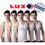 Lux Men's White Vests (Pack of 5)