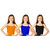 Ashish Fabrics Combo Kids Halter Neck Cotton Top - Orange/Blue/Black