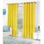VAP Mart Set of 4 Polyester Faux Silk Eyelet Window Yellow Curtain-6Ft