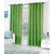 VAP Mart Set of 3 Polyester Faux Silk Eyelet Door Green Curtain-10Ft