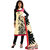 Drapes Black And Cream Dupion Silk Printed Salwar Suit Dress Material (Unstitched)