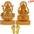 Indo Shree Ganesh And Laxmi With Charan Paduka Made Of Metal