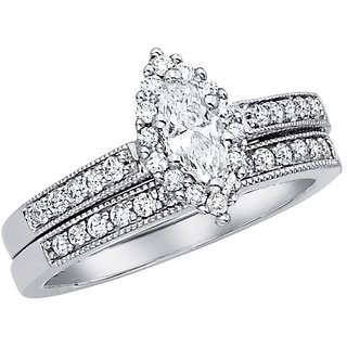 18 Kt White Gold Fashionable Solitiare Diamond Ring For Wedding (Design 4)