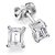 18 Kt White Gold Fashionable Emerald Solitaire Diamond Earring For Wedding