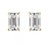 18 Kt White Gold Fashionable Emerald Solitaire Diamond Earring (Design 7)