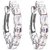 18 Kt White Gold Fashionable Emerald Solitaire Diamond Earring (Design 6)