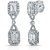 18 Kt White Gold Fashionable Emerald Solitaire Diamond Earring (Design 1)