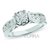 Vorra Fashion Platinum Plated 925 Sterling Silver Fancy Wedding Solitaire Ring