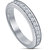 Half Eternity Wedding Band Ring Round Cut White CZ Platinum Finish .925 Silver