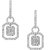 18 Kt White Gold Fashionable Emerald Solitaire Diamond Earring (Design 2)