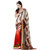 Lookslady Beige & Red Georgette Printed Saree With Blouse