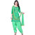 Lookslady Green Kota Embroidered Salwar Suit Dress Material (Unstitched)