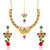 Traditional Ethnic Peacock Feather Necklace Set with Crystal  Artificial Pearl For Women NL25010G