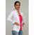 uc solid white shrug with pockets & full sleevs
