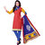 Drapes Yellow And Red Cotton Printed Salwar Suit Dress Material (Unstitched)