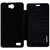 Casotec Premium Flip Case Cover for Intex Aqua 45E - Black