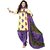 Drapes Purple And Cream Cotton Printed Salwar Suit Dress Material (Unstitched)