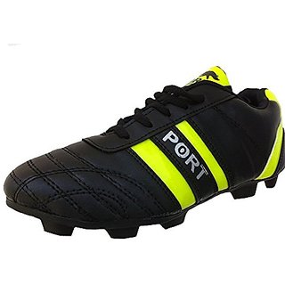 Buy Sega Cordovan Leather Men Black Sports Football Shoes ...