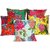 Halowishes Jaipuri Kantha work  Floral work design Cushion Cover 5 Pc. Set -123
