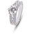 Zevrr Sterling Silver Ring made with SWAROCSKI ZIRCONIA (PZSR010283)